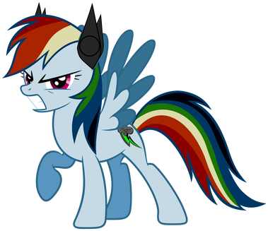 Rainbine In Anger With *earbuds* By Rdbrony16 On Deviantart - My Little Pony Equestria Girls Fluttershy Y Rainbow (395x350)