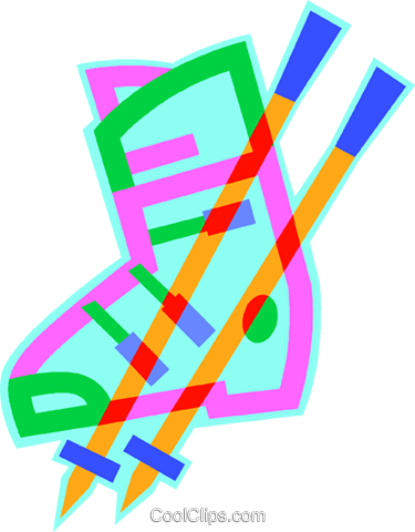 Downhill Ski Boots And Poles Royalty Free Vector Clip - Downhill Ski Boots And Poles Royalty Free Vector Clip (375x480)