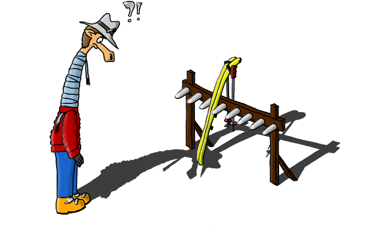 One Skiing Day, As I Went For Lunch, I Put My Skis - Cartoon (750x514)