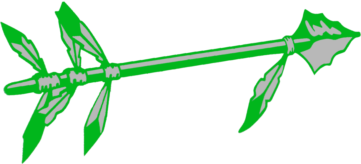 Green Spear Cut Image - Native American Spear Clipart (1266x606)