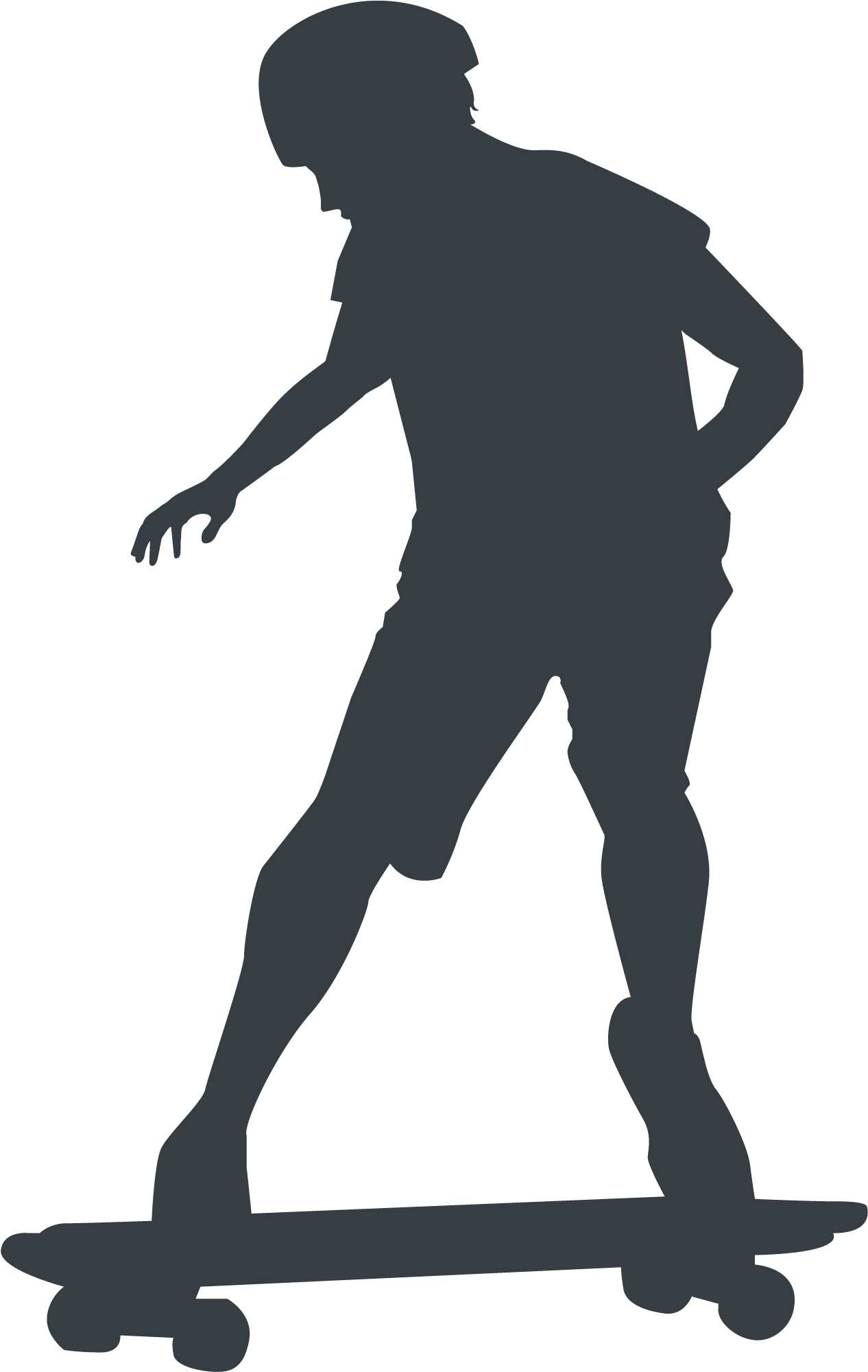 Athlete Silhouette - Longboarding (2271x2021)