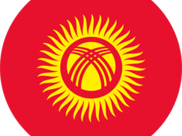 Kyrgyzstan Flag Clipart Vector - Kyrgyzstan Flag Logo (640x480)