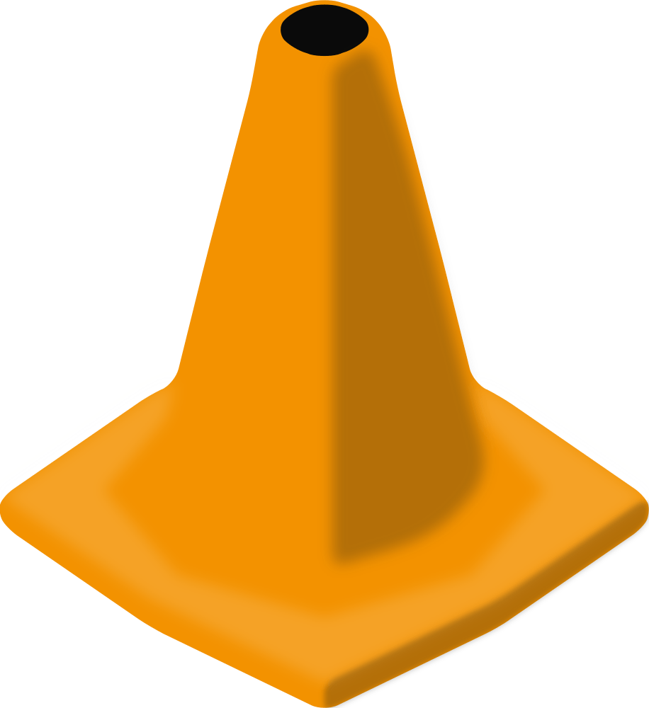 Traffic Cone Pylon Clipart (916x1000)