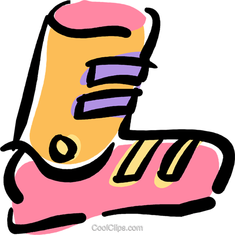Ski Boot Royalty Free Vector Clip Art Illustration - Skischuh Clipart (480x480)