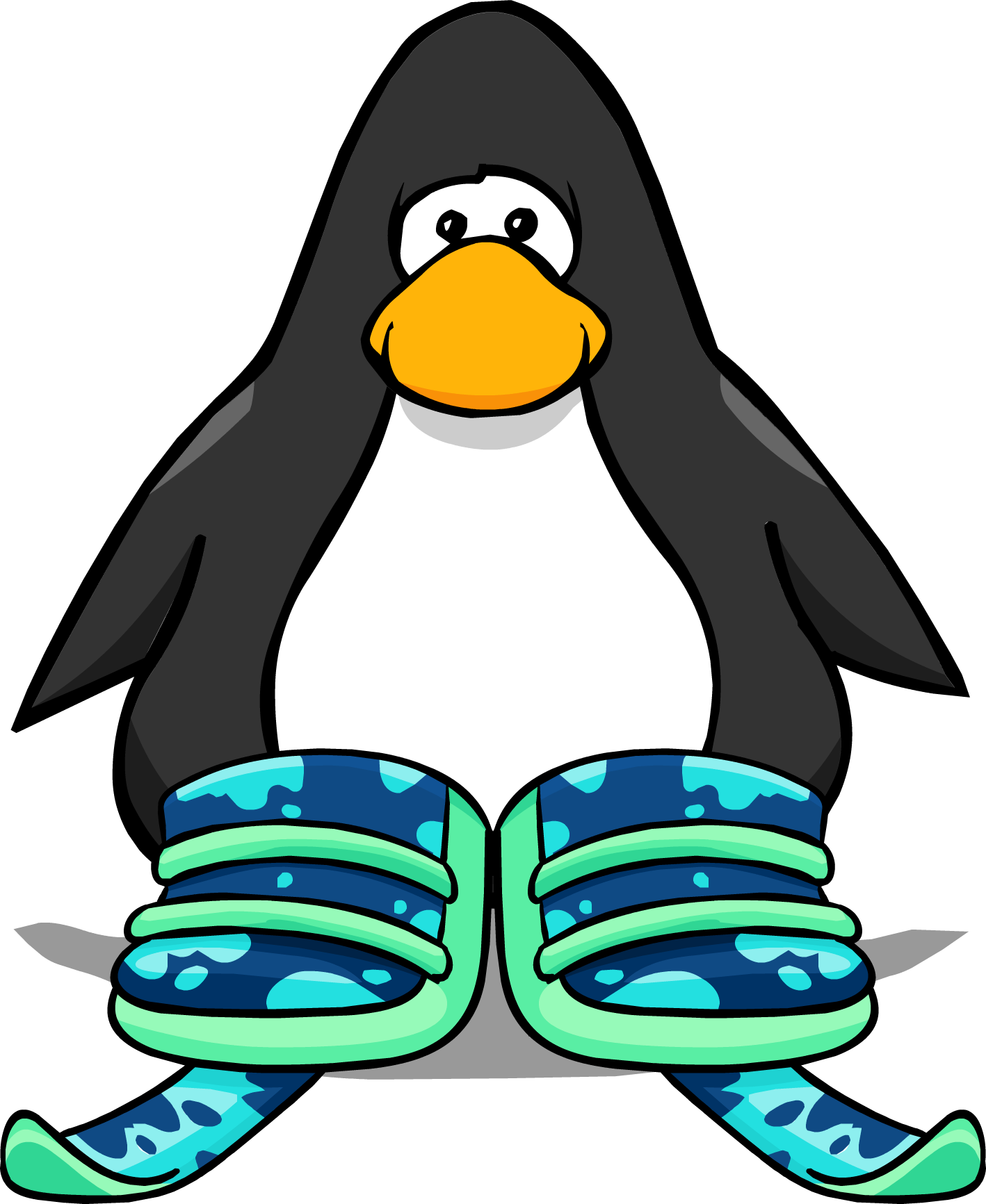 Ski Clipart Ski Boot - Penguin From Club Penguin (1418x1733)