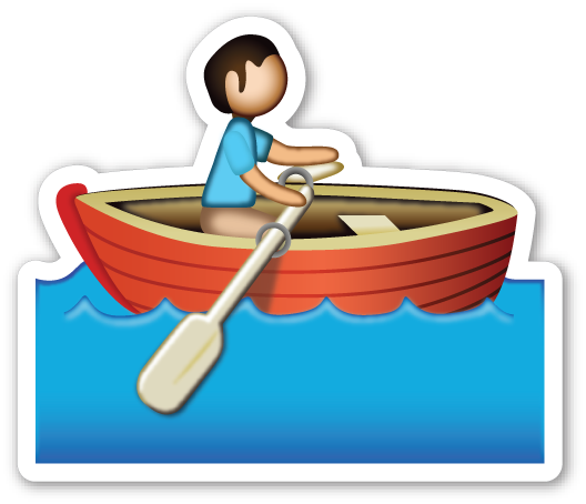 **this Sticker Is The Large 2 Inch Version That Sells - Emoji On Boat (528x454)