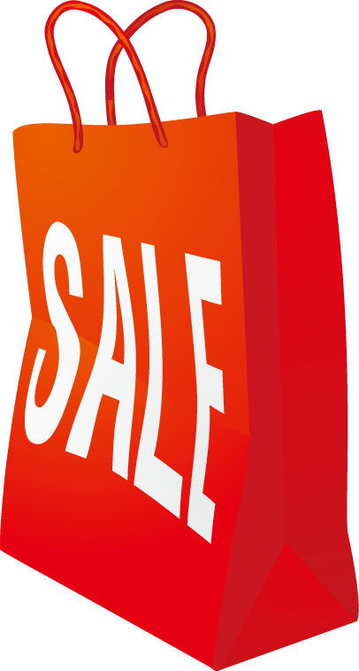 Bag Cart Orange Alphabet - Sale Vector (406x758)