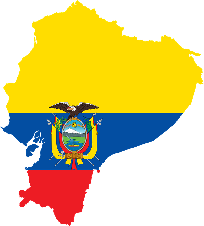 Flags Clipart Latino - Ecuador Map And Flag (650x720)