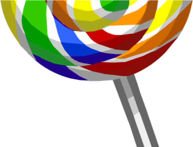 Lollipop Clipart One - Rainbow Lollipop Png (640x480)