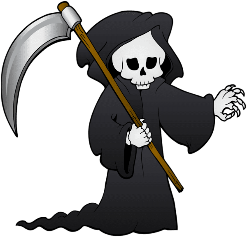 Download Png Images Background - Grim Reaper Cartoon Png (850x816)