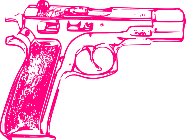 Pink Gun Cliparts - Pink Gun Png (640x480)