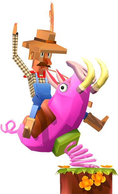 Blocky Bronco Messages Sticker-2 - Illustration (618x618)