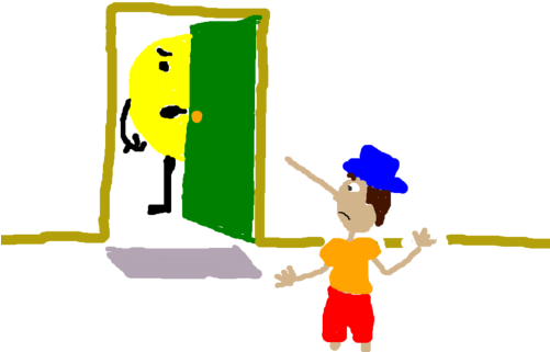 Pinocchio Immediately Regretted His Decision To Lie - Cartoon (500x350)