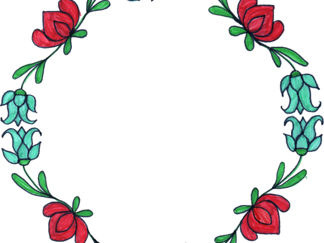 Flowers Borders Clipart Circle - Miss You My Papa (640x480)