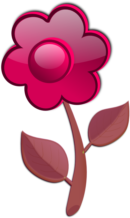 Spring Flower Clip Art - Cute Pink Flower Clipart Png (555x932)