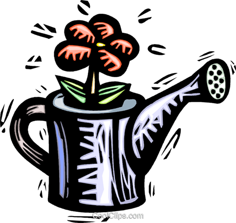 Watering Can Royalty Free Vector Clip Art Illustration - Watering Can Royalty Free Vector Clip Art Illustration (480x454)