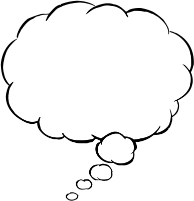 Thinking Bubble Png Png Images - Thinking Bubble Png (400x413)