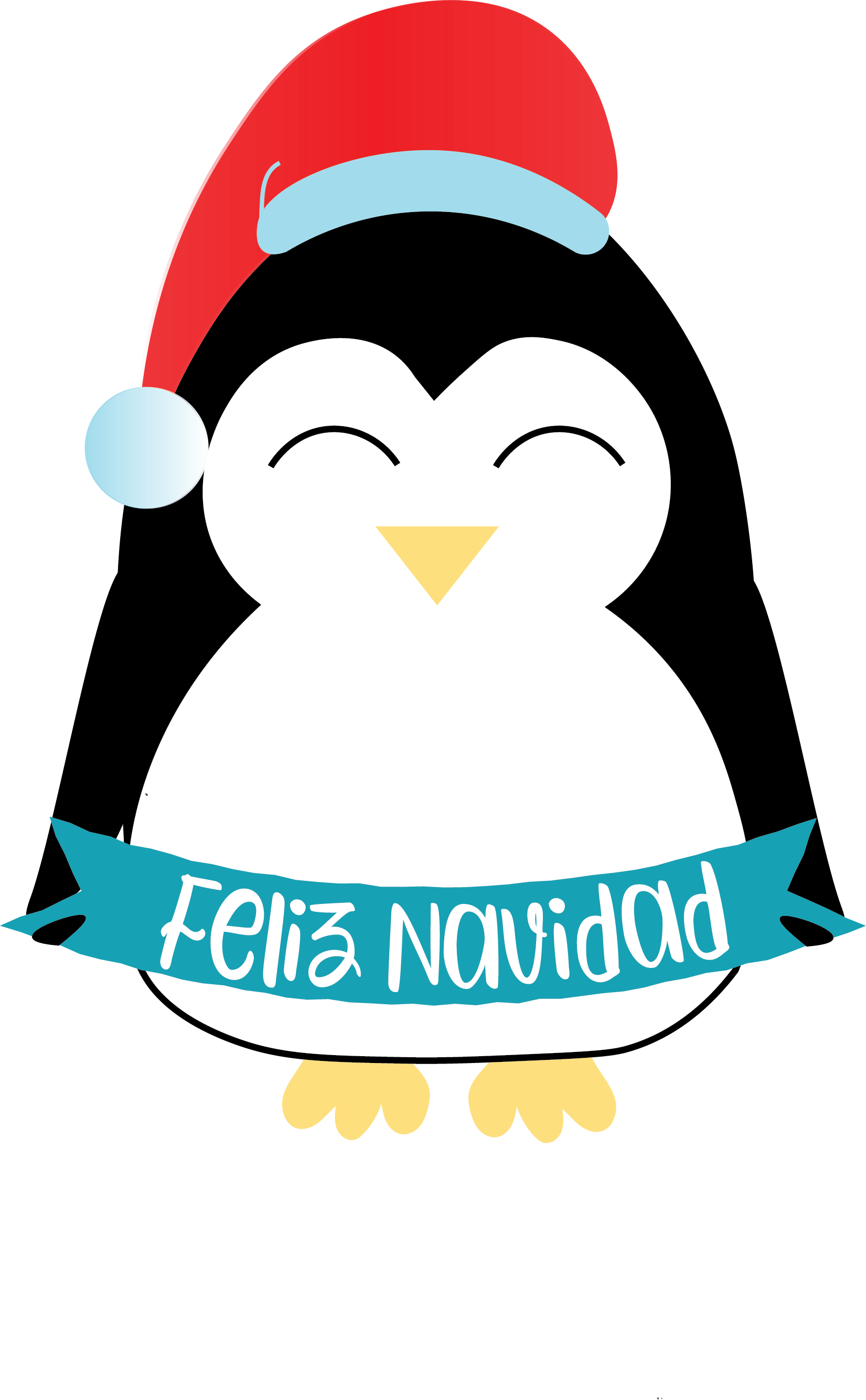 Feliz Navidad - Free Clipart - Adã©lie Penguin (1651x2667)