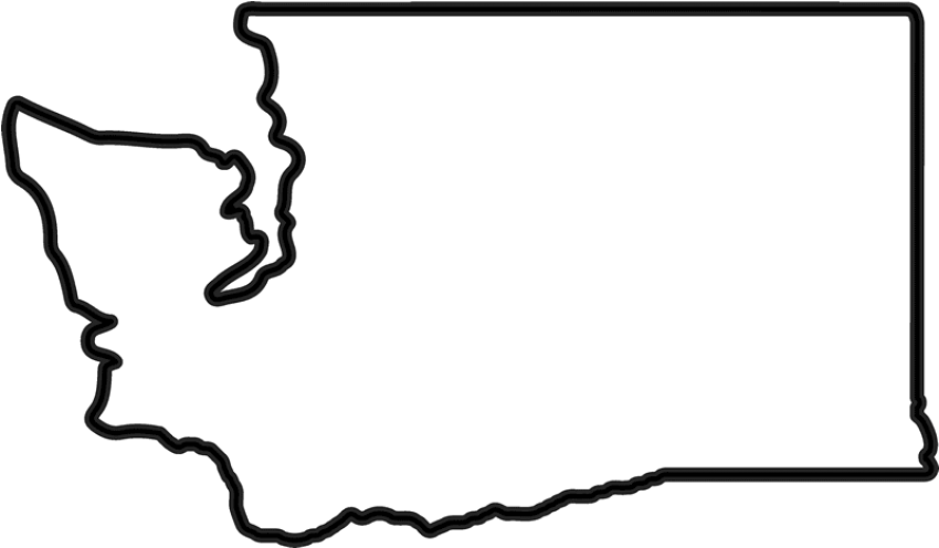 Free Png Washington State Png Image With Transparent - Washington State Outline (850x496)