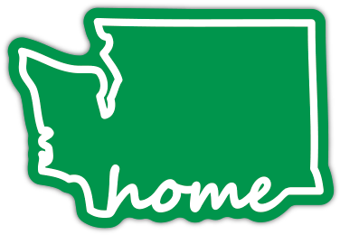 Wa Home Outline Sticker - Washington Sticker (432x432)