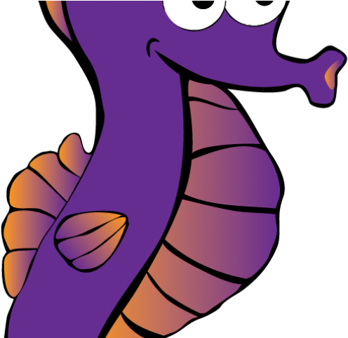 Diving Clipart Swimmer Freestyle - Sea Horse Cartoon Png (640x480)