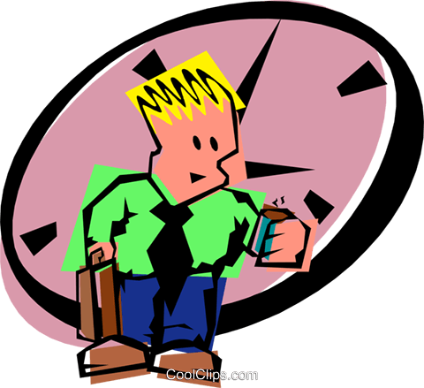 Checking The Time Royalty Free Vector Clip Art Png - Cartoon (480x439)