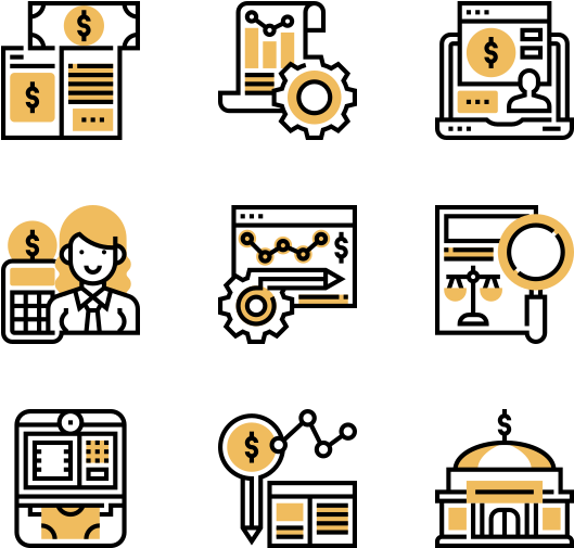 Accounting - Visualization Icons (600x564)
