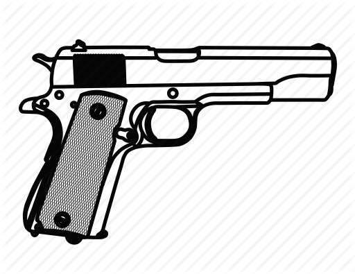 Guns By Suhendri Lie Army Line Pistol - Gun Drawing (512x395)