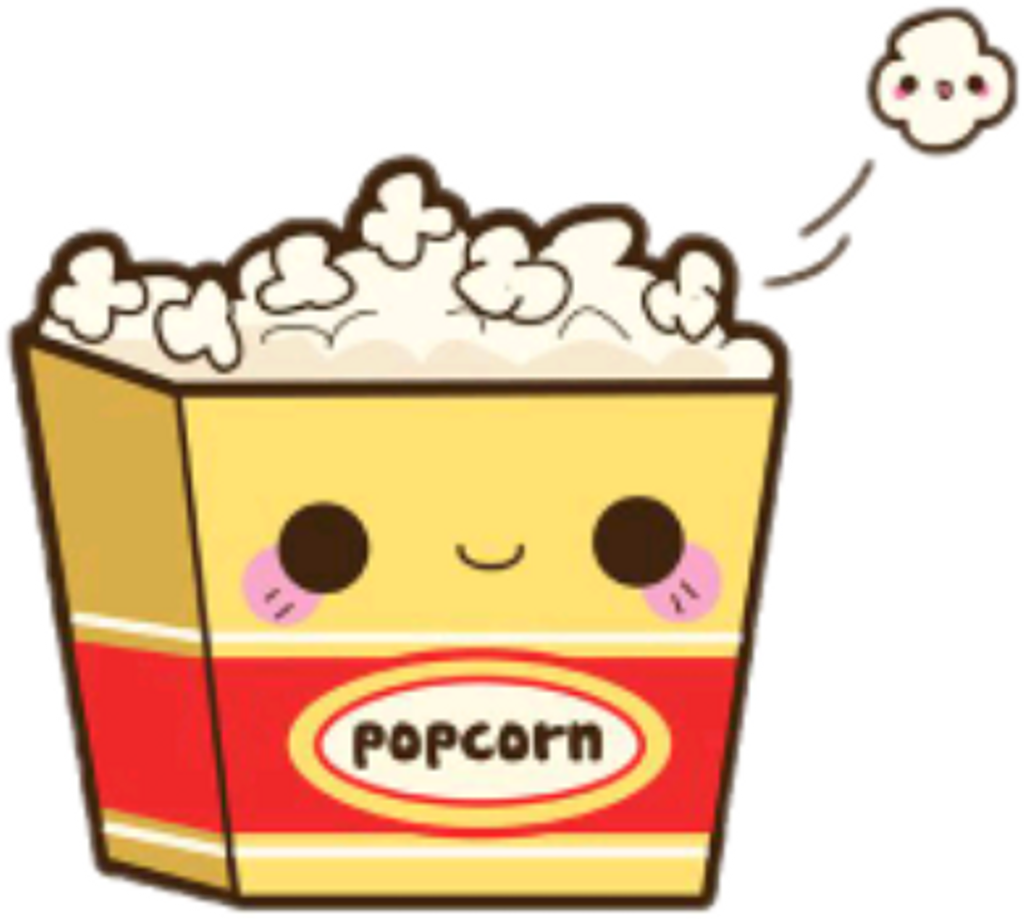 Popcorn Sticker - Cute Popcorn (1024x919)