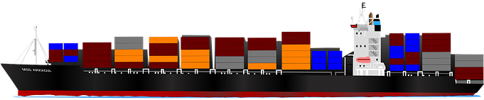Container, Ship, Vessel, Boat, Transport - Container Ship Png Clipart (680x340)