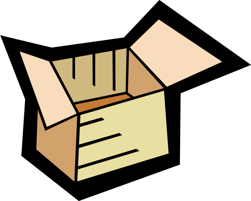 Vector Illustration Of Cardboard Box Carton Shipping - Vector Illustration Of Cardboard Box Carton Shipping (873x700)