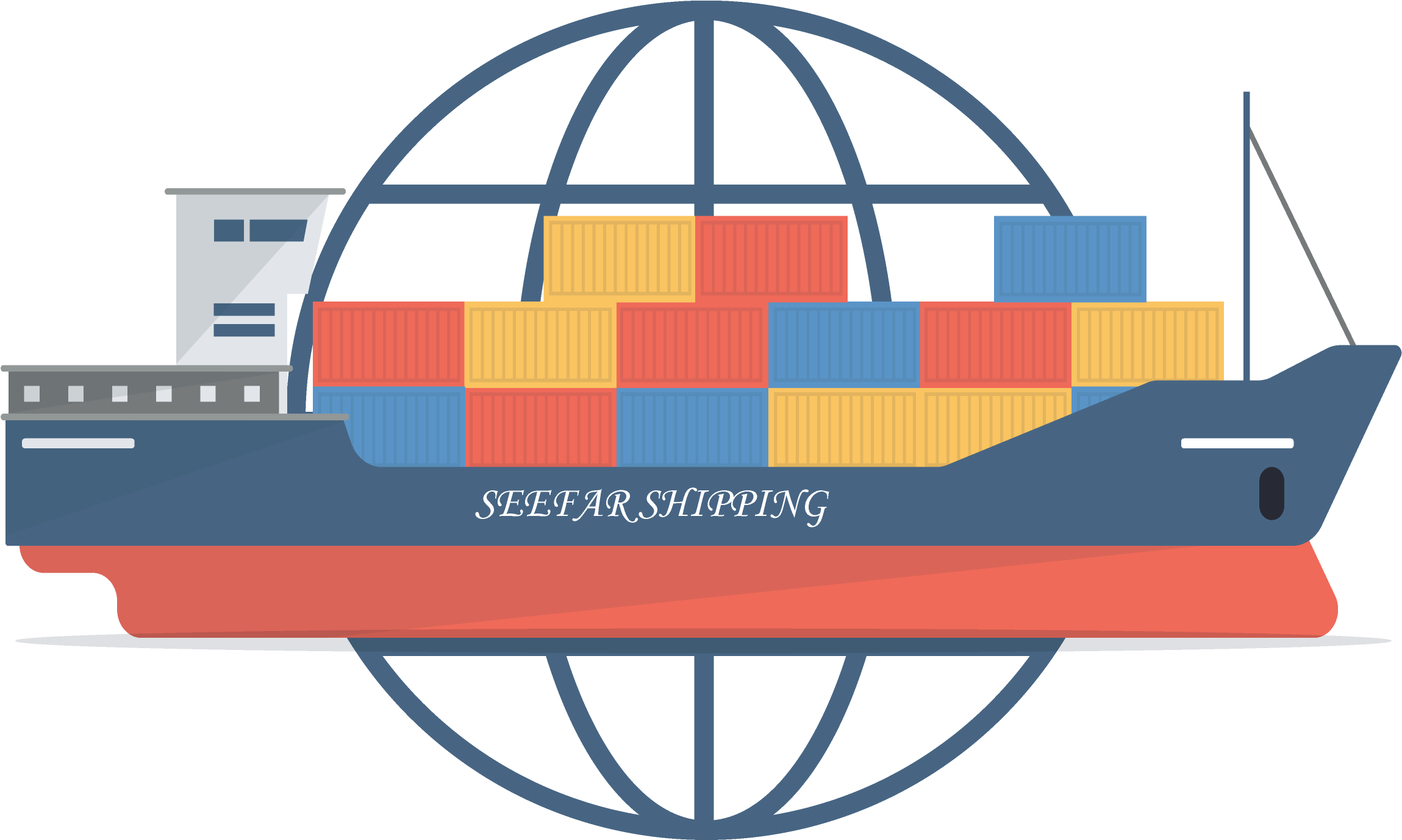 Seefar Shipping Private Ltd - Globe Plane Logo (2364x1446)