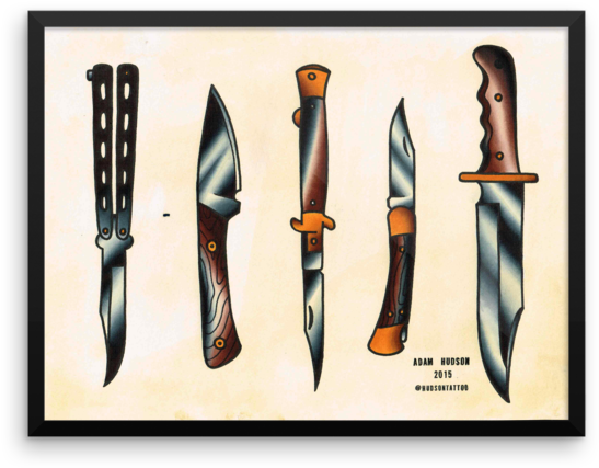 600 X 600 3 - American Traditional Knife Tattoo (600x600)