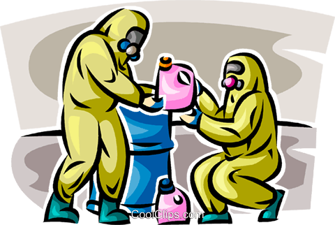 Toxic Chemicals Royalty Free Vector Clip Art Illustration - Handling Of Chemicals (480x322)