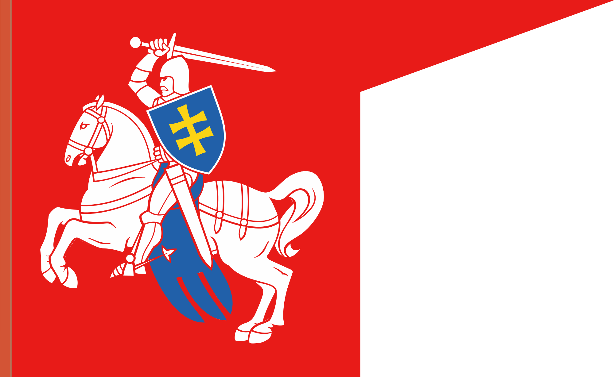 Grand Duchy Of Lithuania Banner - Flaga Wielkiego Księstwa Litewskiego (2000x1229)