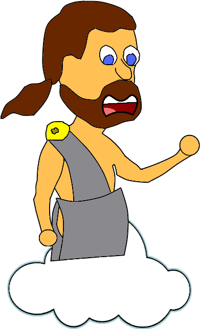 On Mount Olympus, Zeus Was Getting Frusturated Because - Thetis And Peleus Cartoon (401x640)