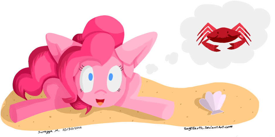 Tierraverde, Beach, Crab, Earth Pony, Pinkie Pie, Pony, - Tierraverde, Beach, Crab, Earth Pony, Pinkie Pie, Pony, (1024x518)
