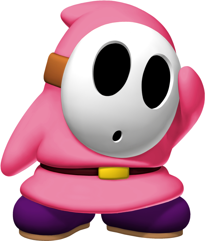 Pin Shy Clip Art - Pink Shy Guy Mario Kart (673x800)
