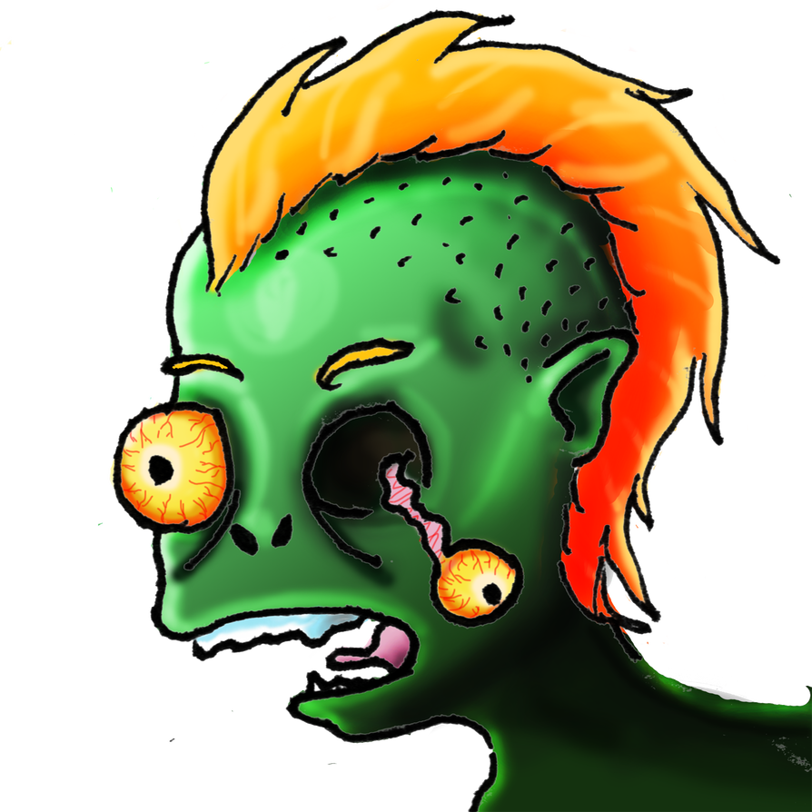 Zombie Face By Neiya - Illustration (894x894)