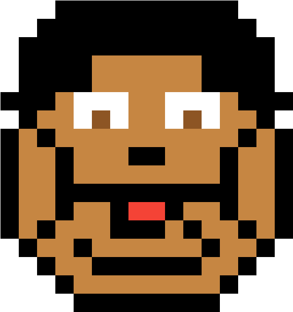 Zombie Face - Muscle Man Pixel Art (1184x1184)