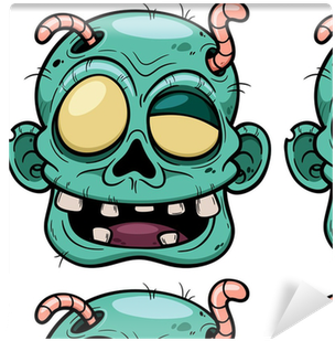 Vector Illustration Of Cartoon Zombie Face Wallpaper - Zombie And Plants Face Cartoon (400x400)