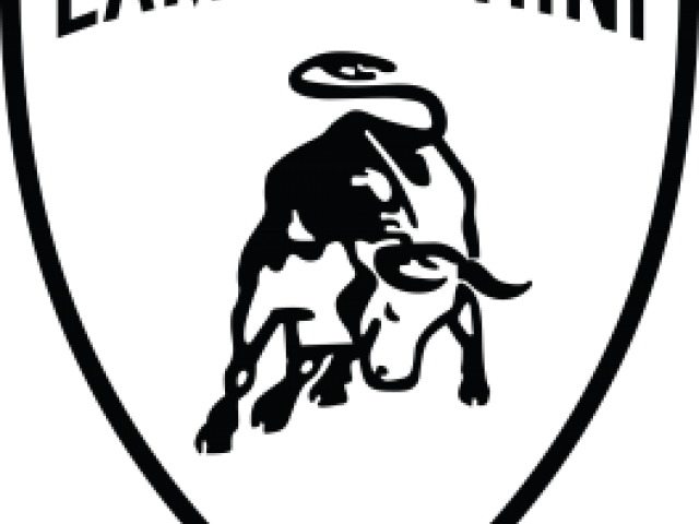Lamborghini Clipart Lamborghini Logo - Lamborghini Logo Black And White (640x480)