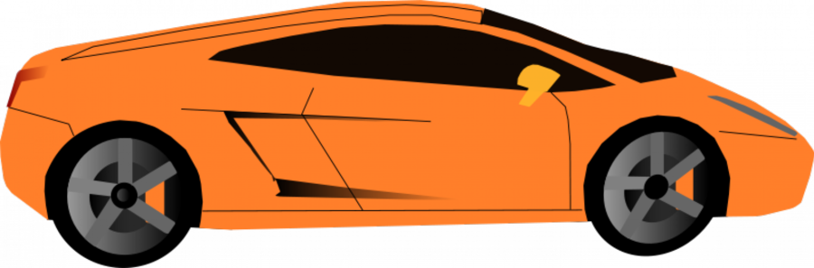 Lamborghini Clipart Lamborghini Sports Car - Orange Car Clipart (900x297)