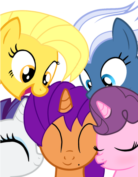 Toyminator900, Art Trade, Eyes Closed, Female, Happy, - Cartoon (450x600)