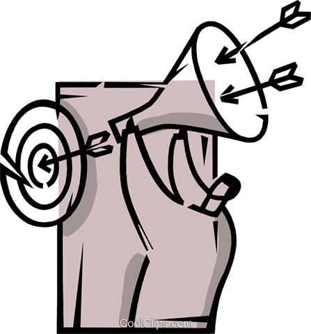 Targets And Objectives Royalty Free Vector Clip Art - Targets And Objectives Royalty Free Vector Clip Art (447x480)