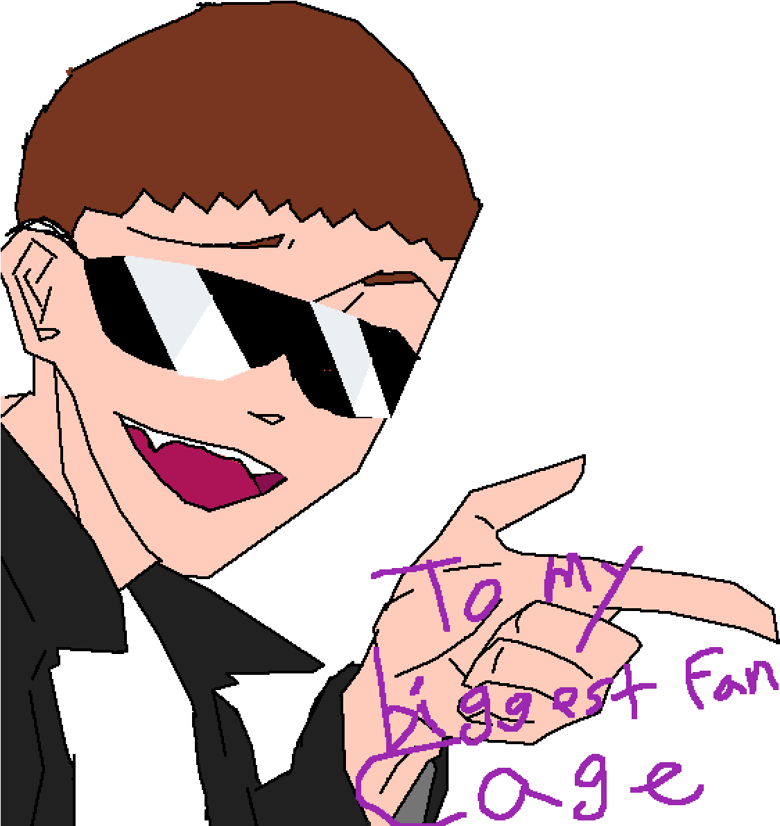 Johnny Cage Autograph - Cartoon (1128x1198)