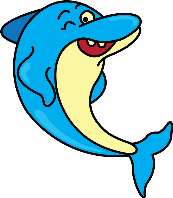 Dolphines Clipart Easy - Cartoon Dolphin Transparent (720x1280)