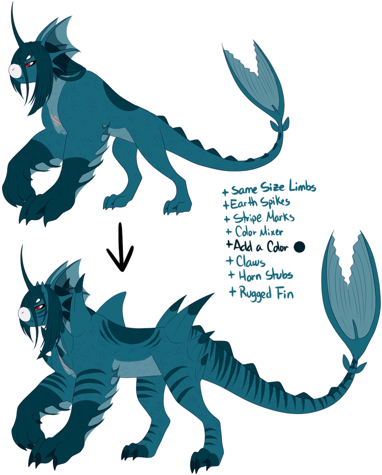 Poseidon's Before And After By Randomcomicsheet - Illustration (810x987)