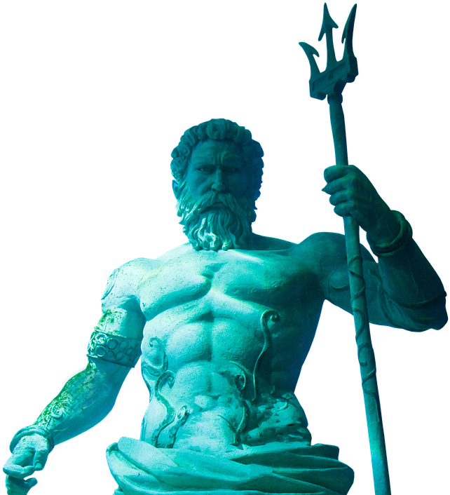 Statue, Art, Sculpture, Trident, Poseidon, Triton - Statue, Art, Sculpture, Trident, Poseidon, Triton (642x706)