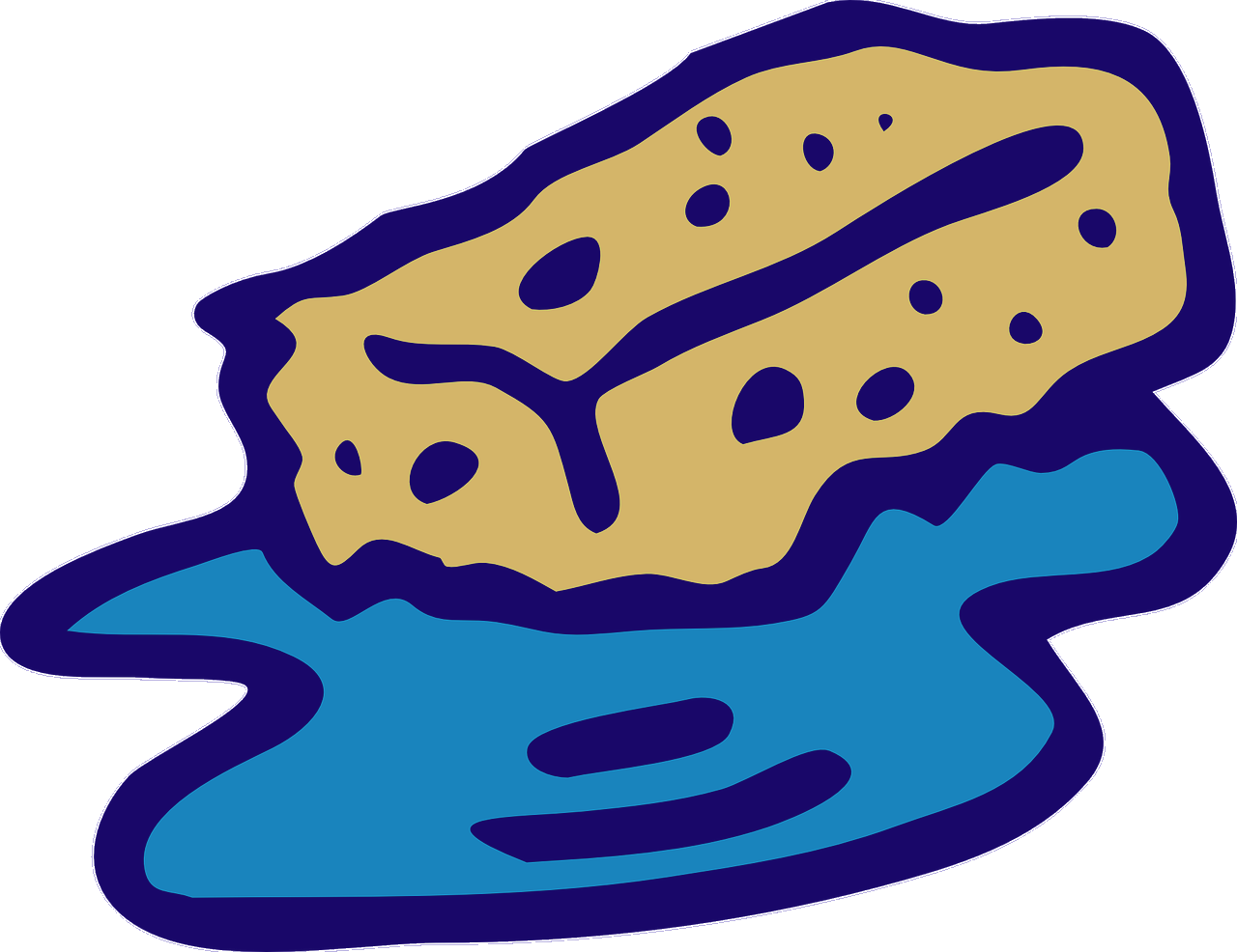Floor Burnishing - Cleaning Sponge Clipart (1280x986)
